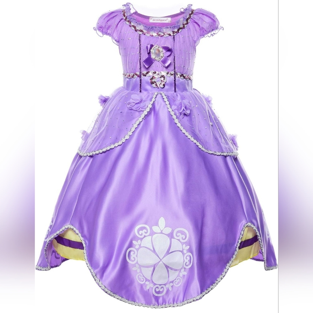 Princess Sofia dress Gown HALLOWEEN Costume Pageant Cosplay 6 7 8